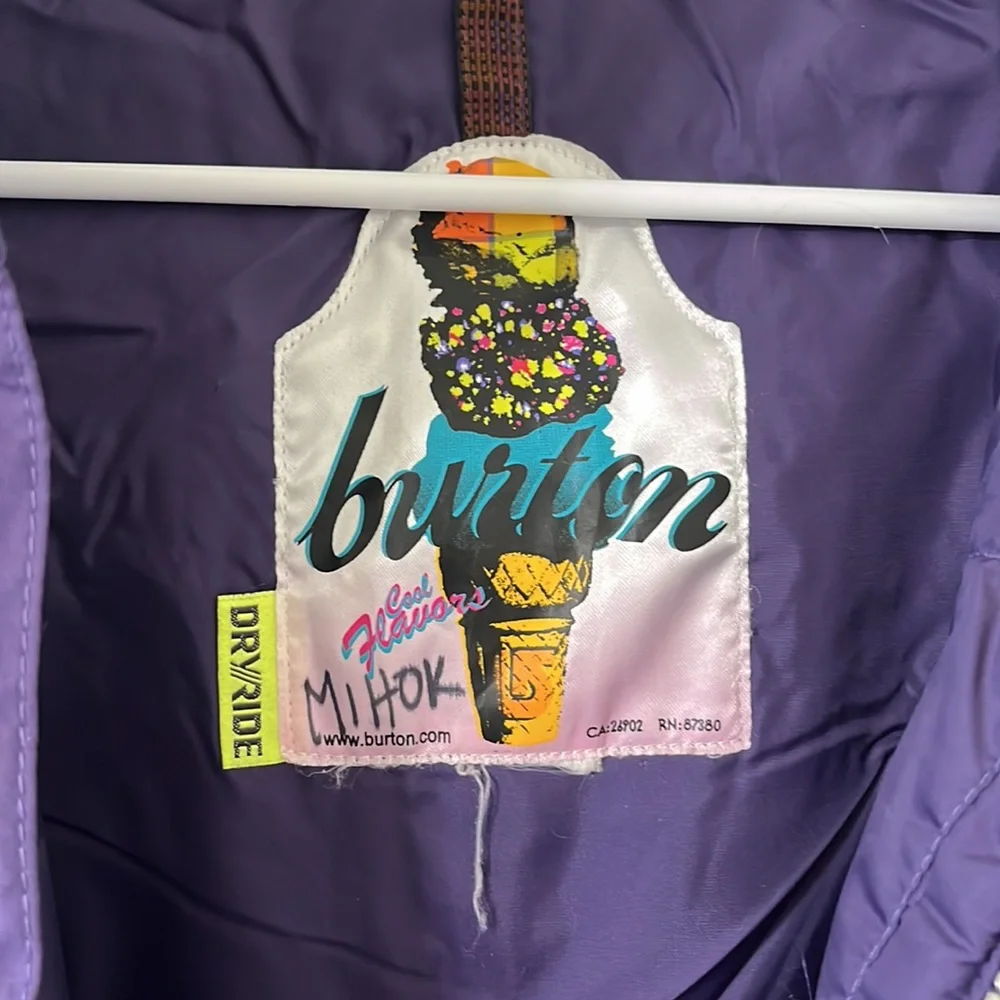 Burton Dry Ride Purple Snow Ski Snowboard Jacket Size Medium - Picture 10 of 16
